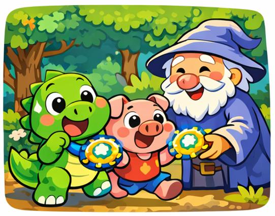 Дядо помага на приятелите